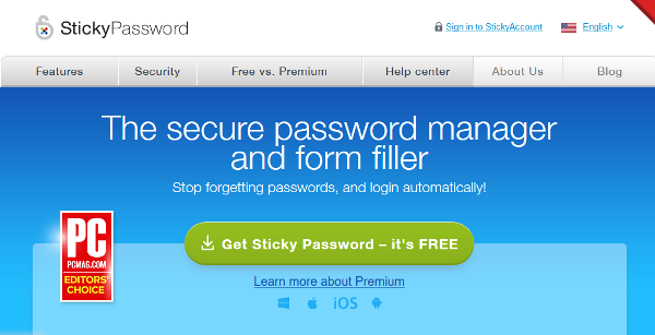 sticky password credit card